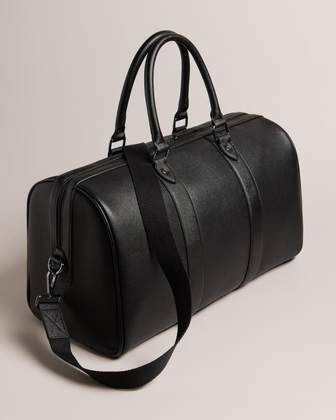 Sacs Ted Baker House Check PU Holdall Noir Homme | STL-34984223